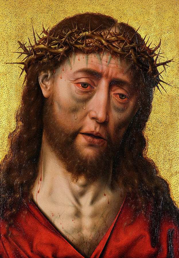 Christ with the Crown of Thorns, 1505 Painting by Aelbrecht Bouts - Pixels