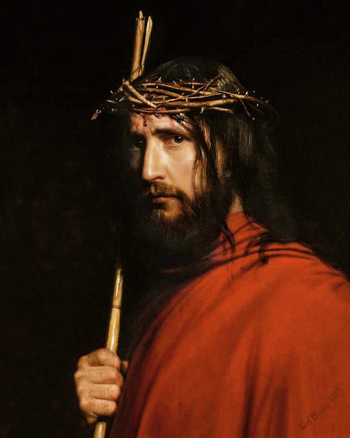 Jesus Christ Painting - Christ with Thorns by Carl Bloch
