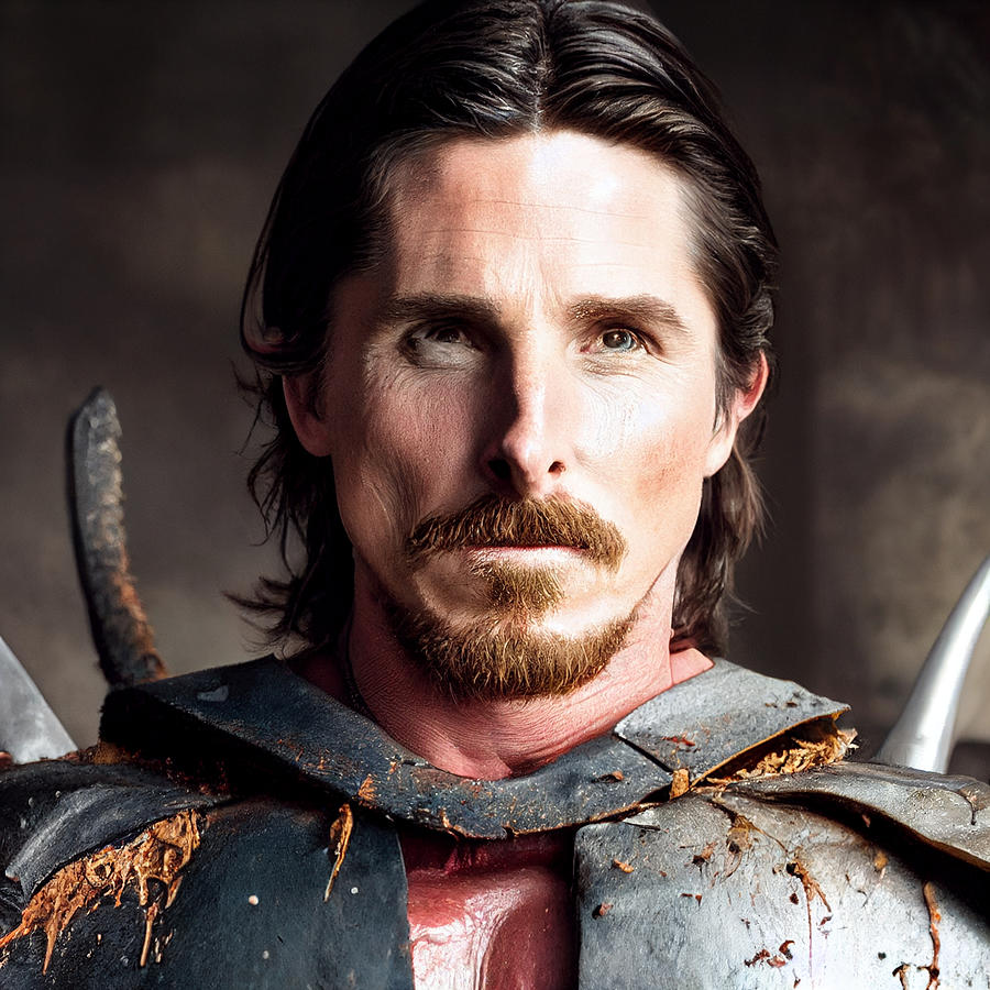 Christian  Bale  as  Gorr  The  man  Butcher  8K  864c1b7b  576a  41d1  af62  b5a16e681e8c Painting by MotionAge Designs