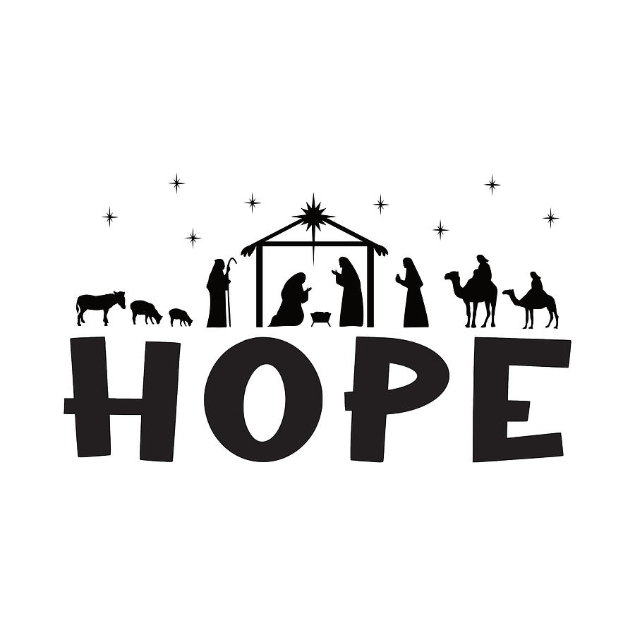 Christian Christmas Nativity - Hope Digital Art by Bob Pardue