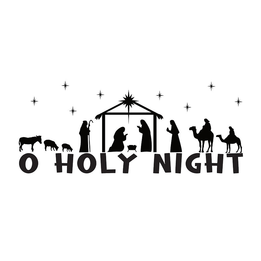 Christian Christmas Nativity - O Holy Night Digital Art by Bob Pardue ...