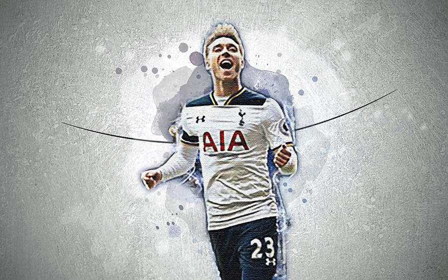 Christian Eriksen Art Football Stars Tottenham Hotspur Soccer Eriksen ...