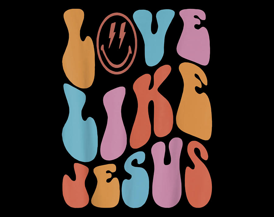 Christian Gift Love Like Jesus Positive Catholic Preppy Retro Christian ...