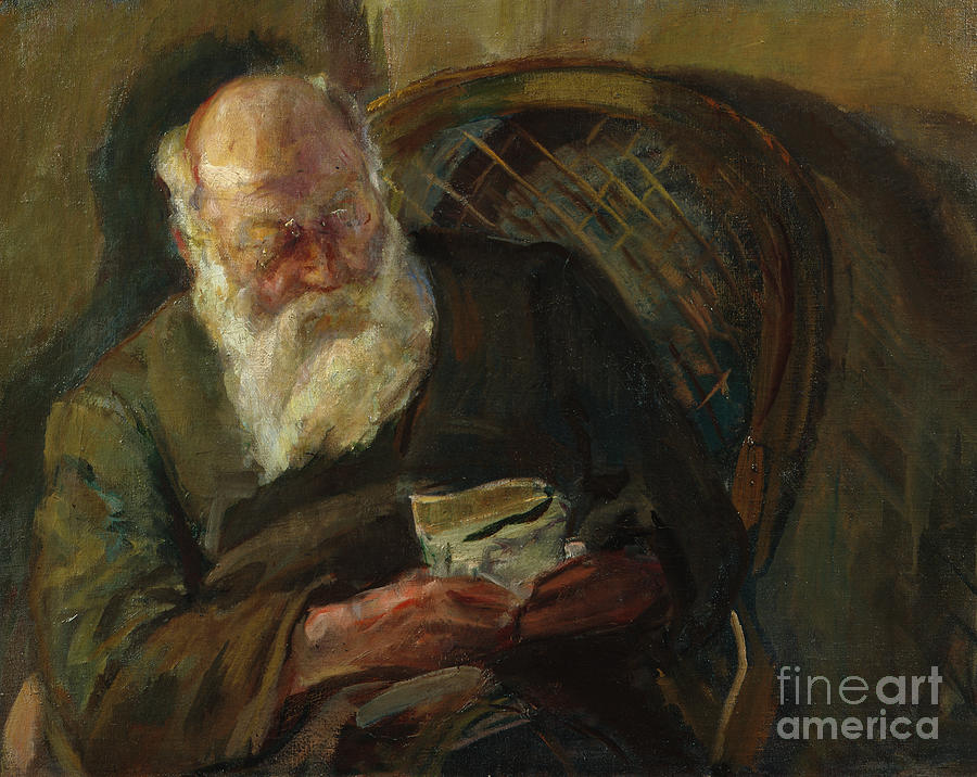 Christian Krohg, ca 1920 Painting by O Vaering by Oda Krohg