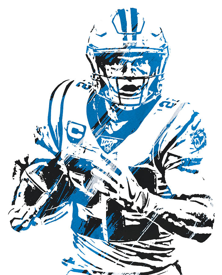 CHRISTIAN McCAFFREY CAROLINA PANTHERS WATERCOLOR STROKES PIXEL ART 3