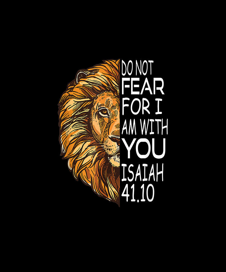 Christian Religious Bible Verse Sayings Lion Fear Scripture Gift ...