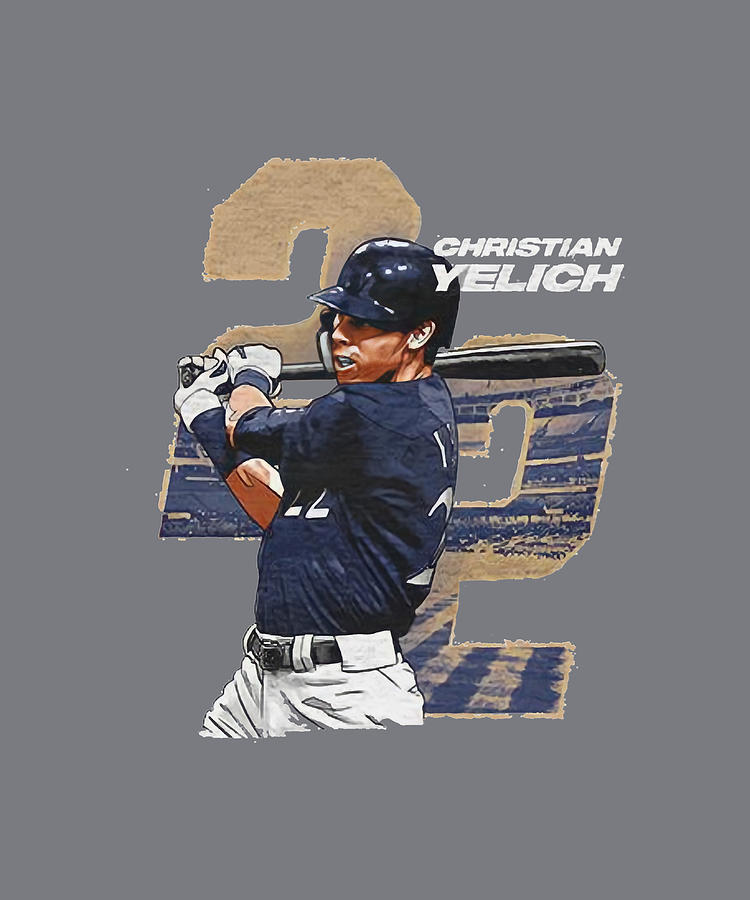 Christian Yelich 01 Digital Art by Kha Dieu Vuong - Fine Art America