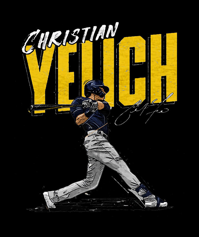 Christian Yelich Chisel Digital Art by Kelvin Kent - Fine Art America