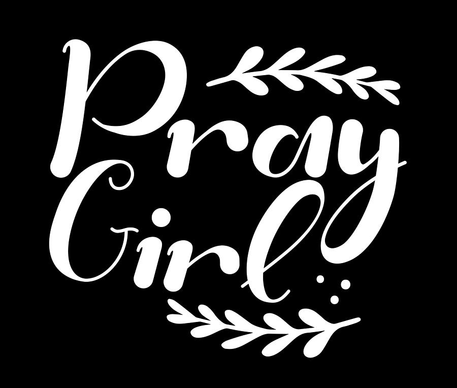 Christianity Pray Girl Inspirational Christian Gift Idea Drawing by ...