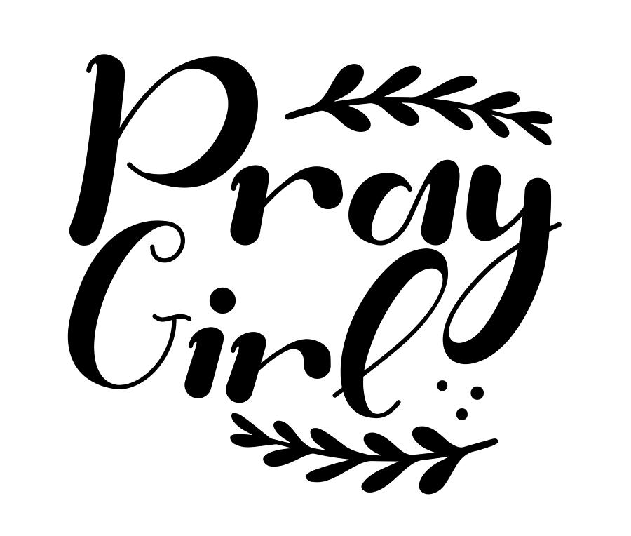 Christianity Pray Girl Inspirational Christian Gift Ideas Drawing by ...