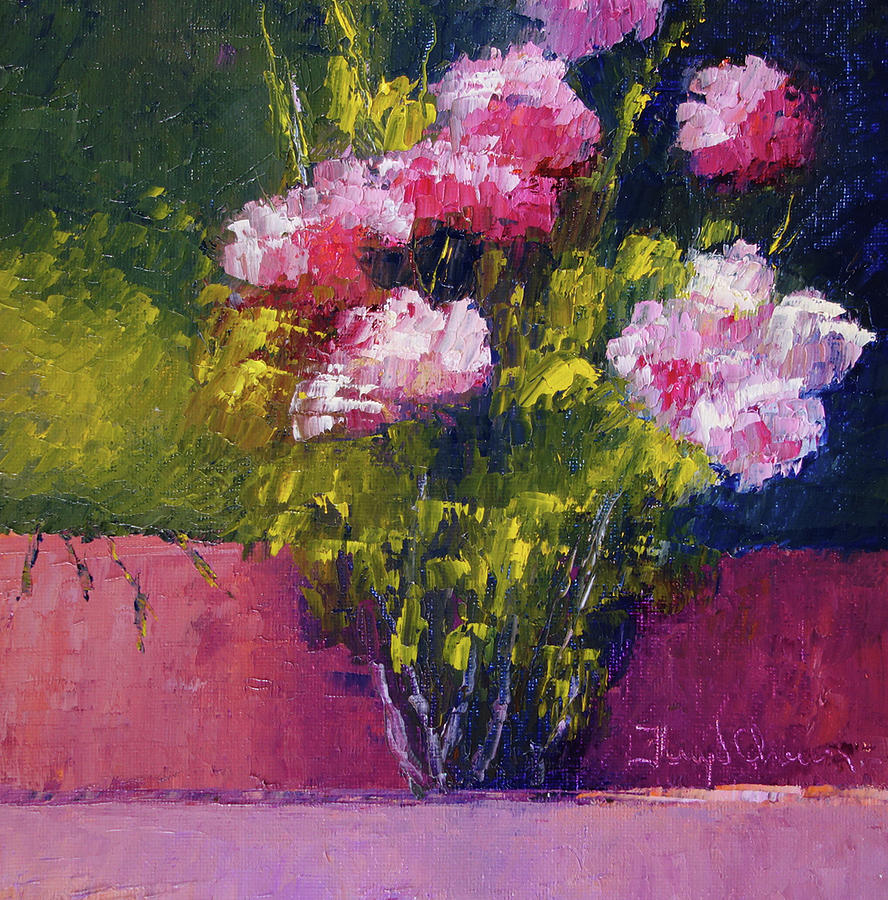 Christines Pink Roses Painting by Terry Chacon