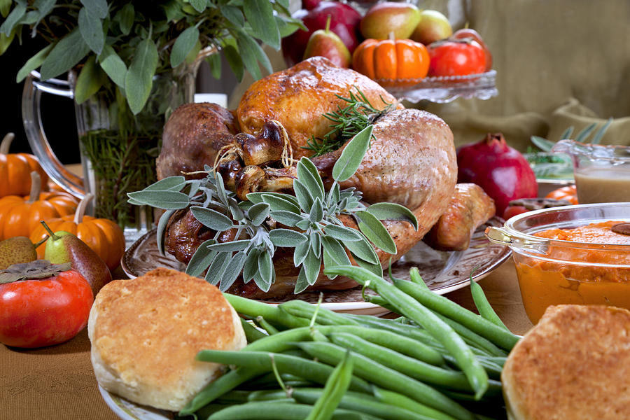 Christmas & Thanksgiving Roast Turkey Dinner Photograph by Funwithfood