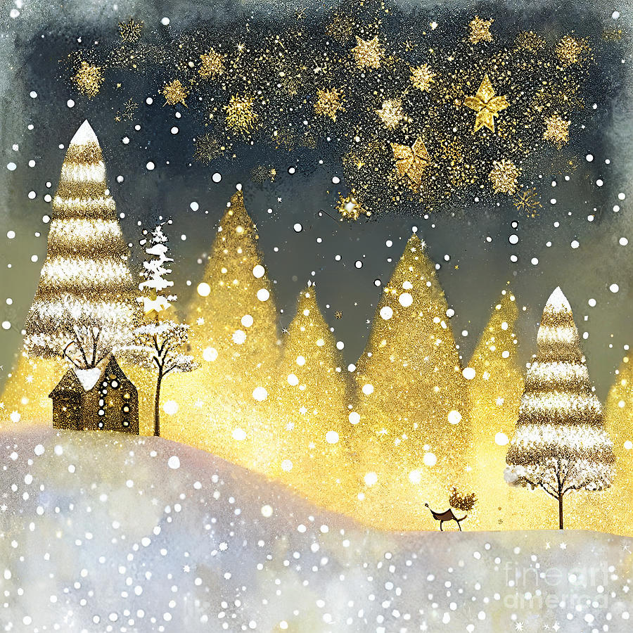 Christmas Painting - Christmas #10 by Pixel  Chimp