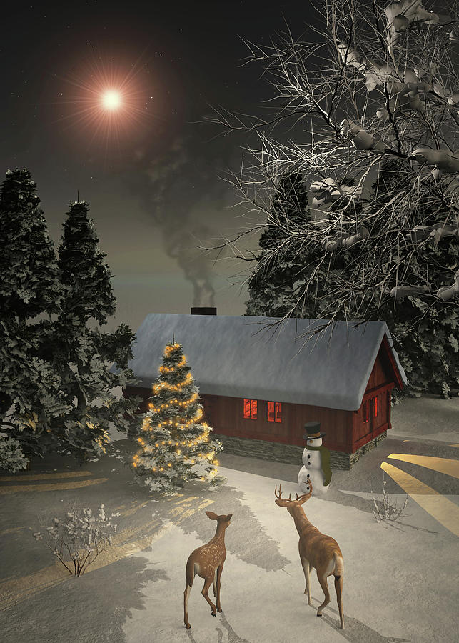 Christmas a time of peace and conviviality Digital Art by Jan Keteleer