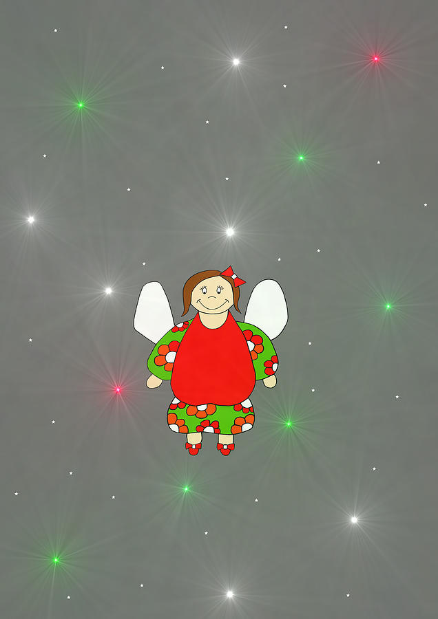 Fantasy Digital Art - Christmas Angel by Kathleen Sartoris