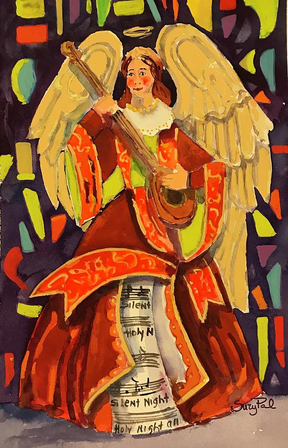 Christmas Painting - Christmas Angel by Suzy Pal Powell