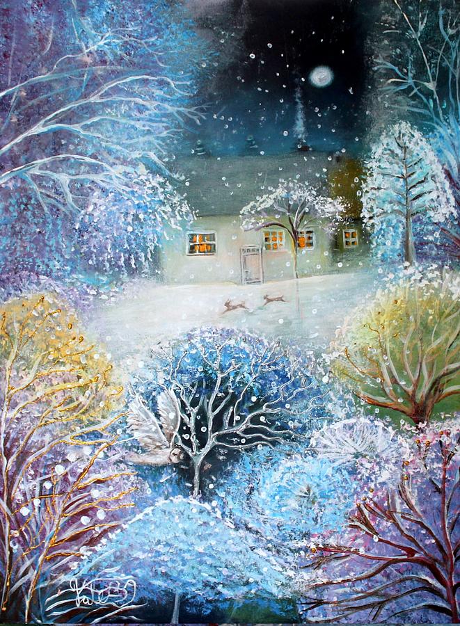 Christmas anticipation Painting by Valentina Manavska - Fine Art America