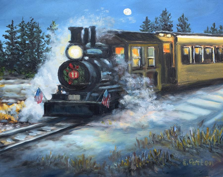 Christmas At Edaville Rail Road Painting by Eileen Patten Oliver