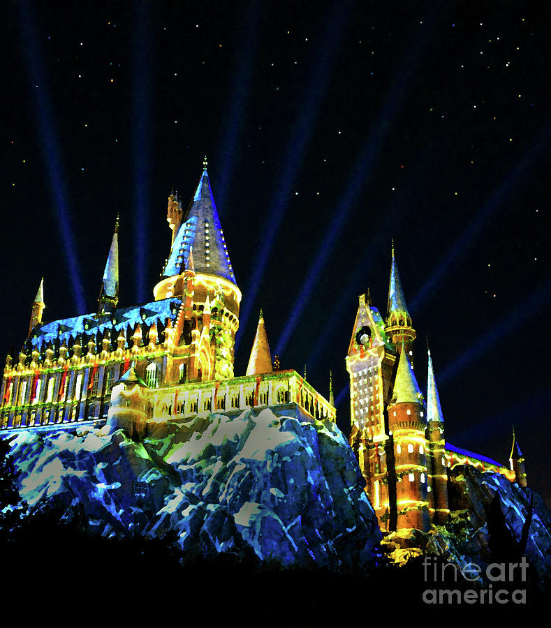 Christmas At Hogwarts Mixed Media