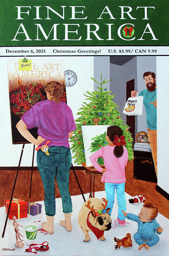 Christmas at Home Painting by Marilyn Borne