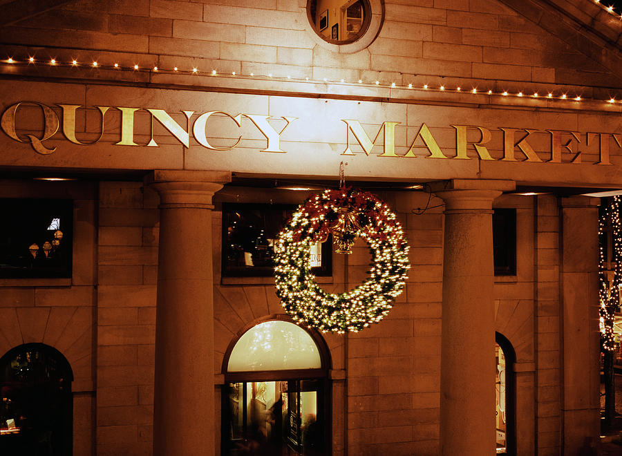 Christmas at Quincy Market Photograph by Michael McCormack