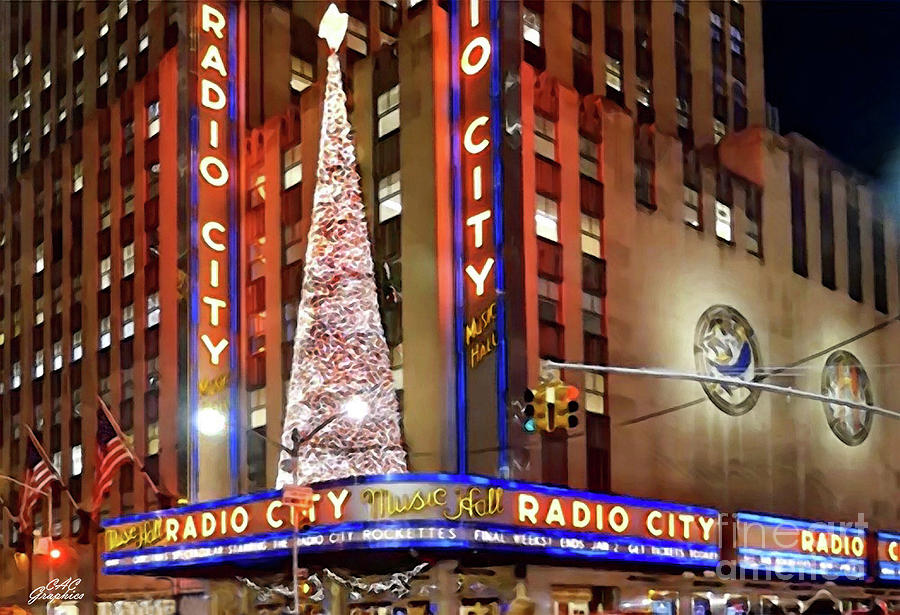 Christmas At Radio City Music Hall 2 Digital Art by CAC Graphics