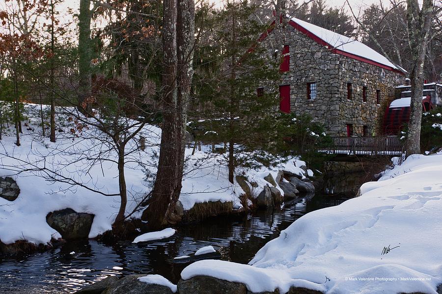 Christmas at the Grist Mill Photograph by Mark Valentine