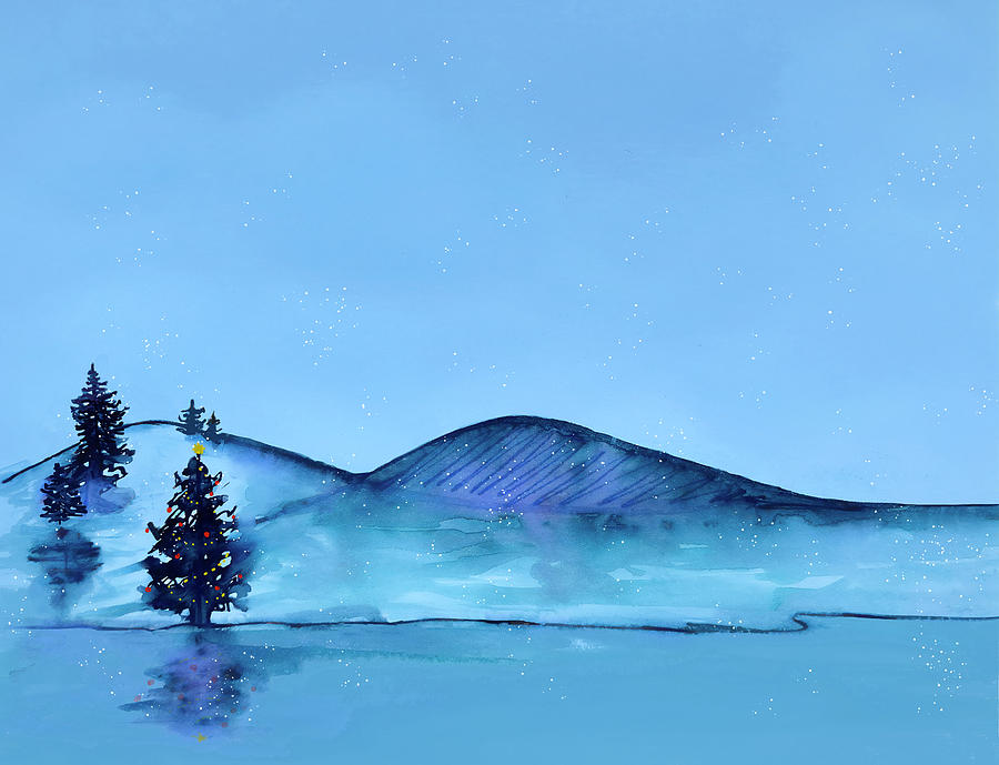 Christmas At The Lake Painting by Deborah League