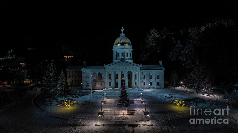 Christmas at the Vermont Statehouse. Photograph by New England Photography