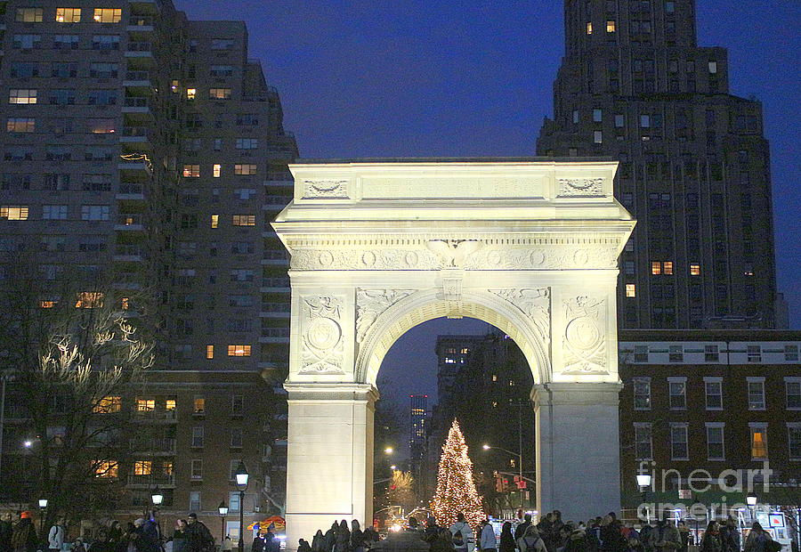 Christmas at Washington Square Park, NYC Photograph by Dora Sofia Caputo