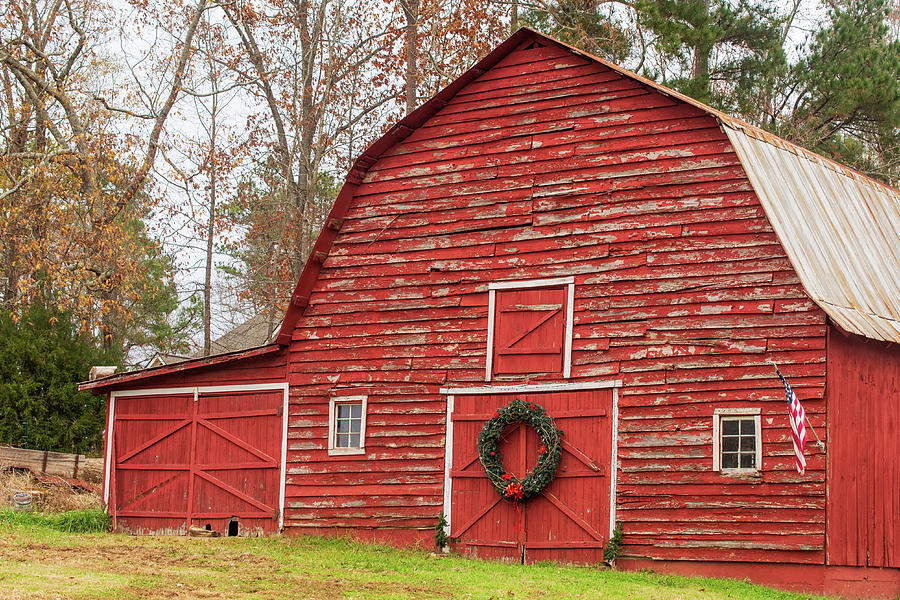 Christmas Barn Photograph by Mary Ann Artz