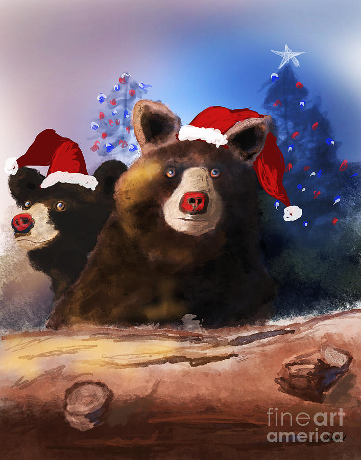 Christmas Bears Digital Art by Doug Gist