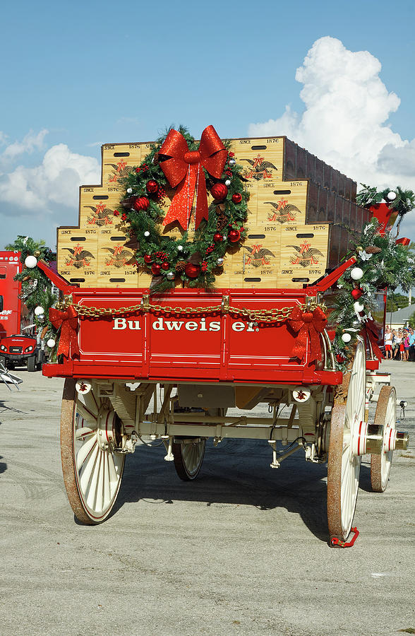 Christmas Beer Wagon Photograph by Sally Weigand