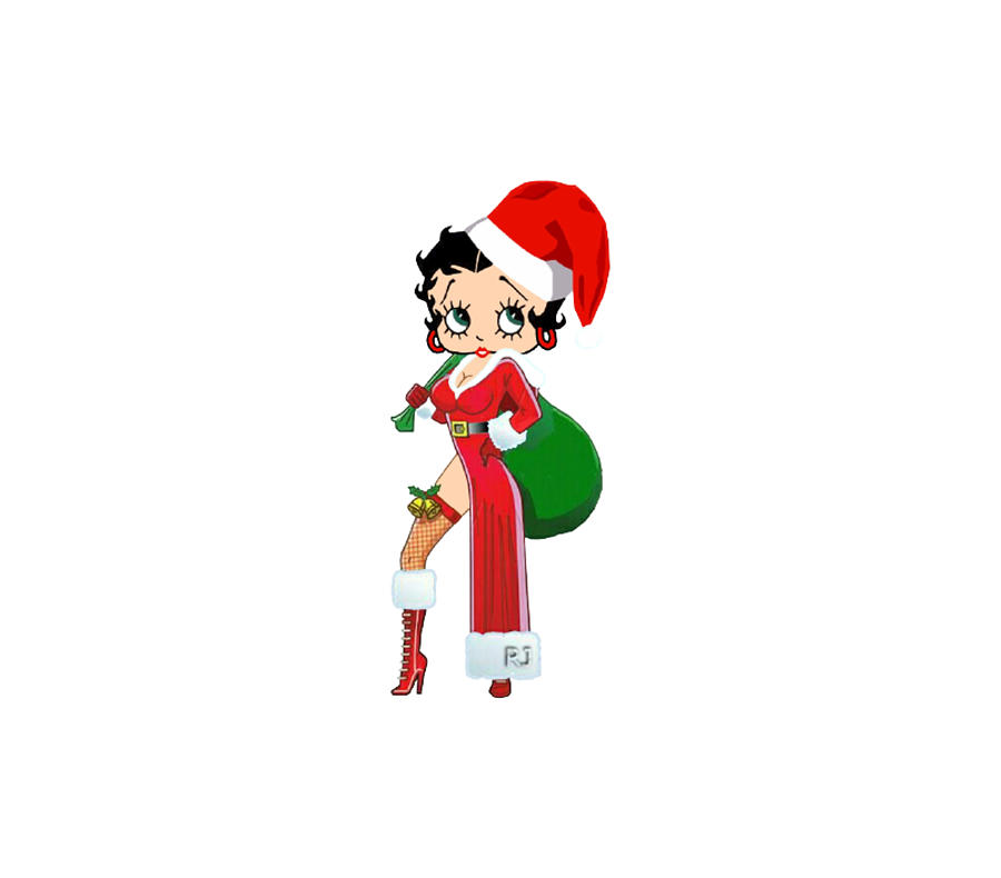 Christmas Betty Boop Drawing by Robert Geiger - Pixels