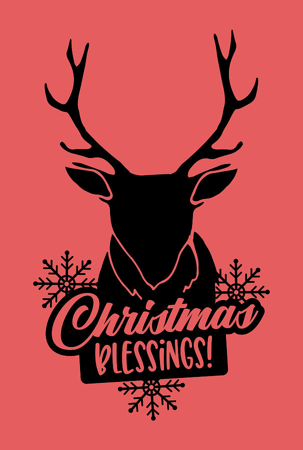 Christmas Blessings Reindeer Digital Art by Matthias Hauser