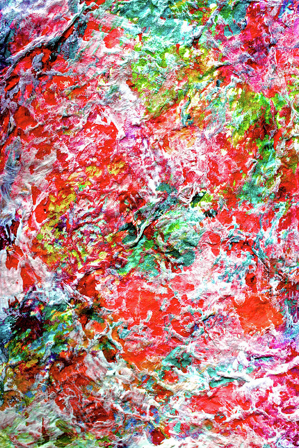 Christmas Candy Color Poem Painting by Polly Castor
