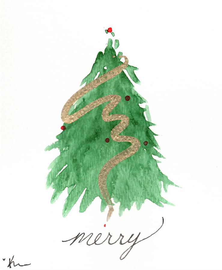 Christmas Card 10 Painting by Katrina Nixon