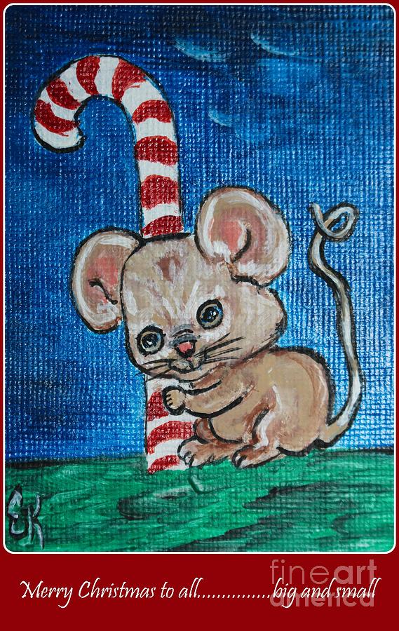 Christmas Card for Big and Small Painting by Ella Kaye Dickey