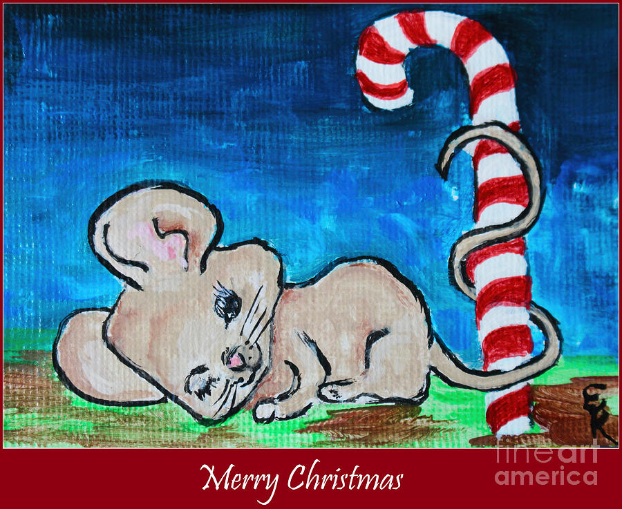 Christmas Card Magic for Big and Small  Painting by Ella Kaye Dickey