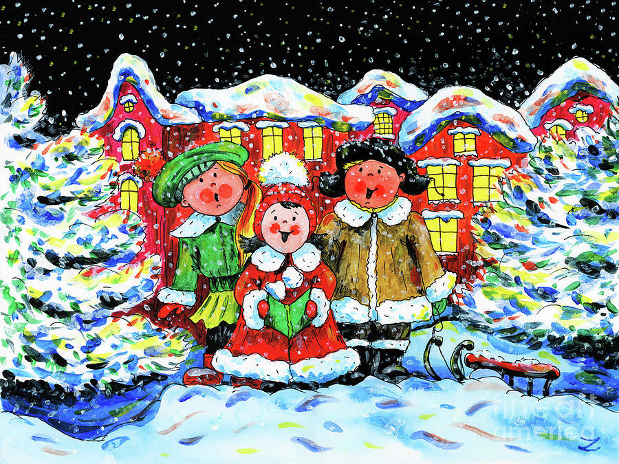 Christmas Carol Painting by Zaira Dzhaubaeva