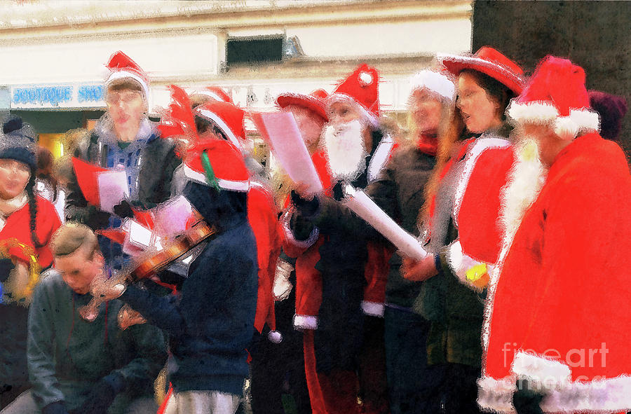 Christmas carolers singers Manchester 20121208 Photograph by Pics By Tony