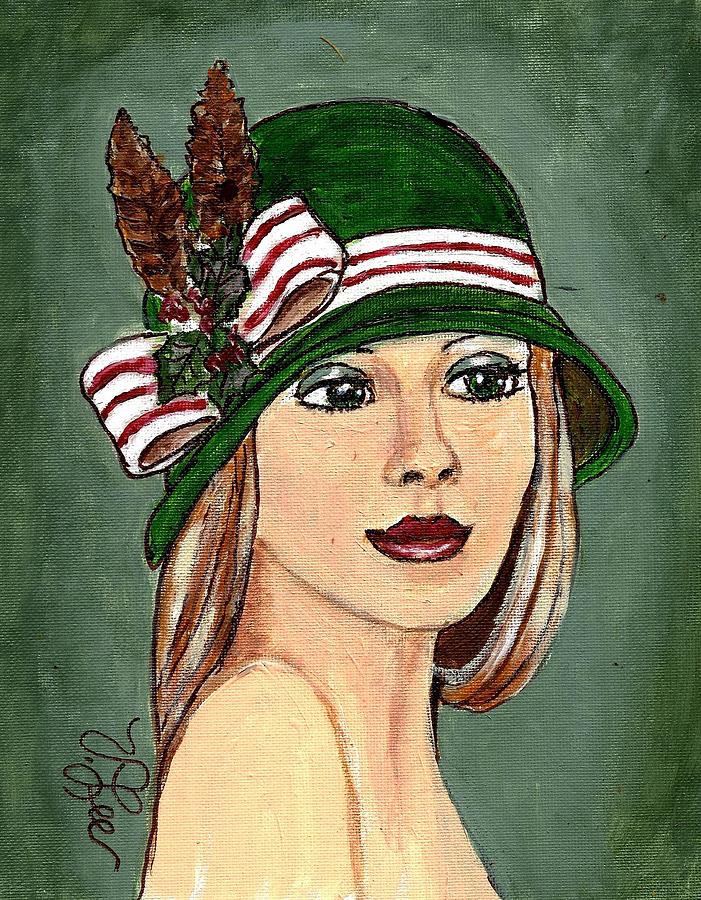 Christmas Cloche Painting by VLee Watson
