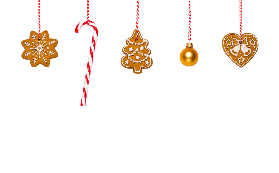Christmas collection of gingerbread cookies and candy cane. Photograph by Svitlana Romadina Christmas collection of gingerbread cookies and candy cane. Photograph by Svitlana Romadina