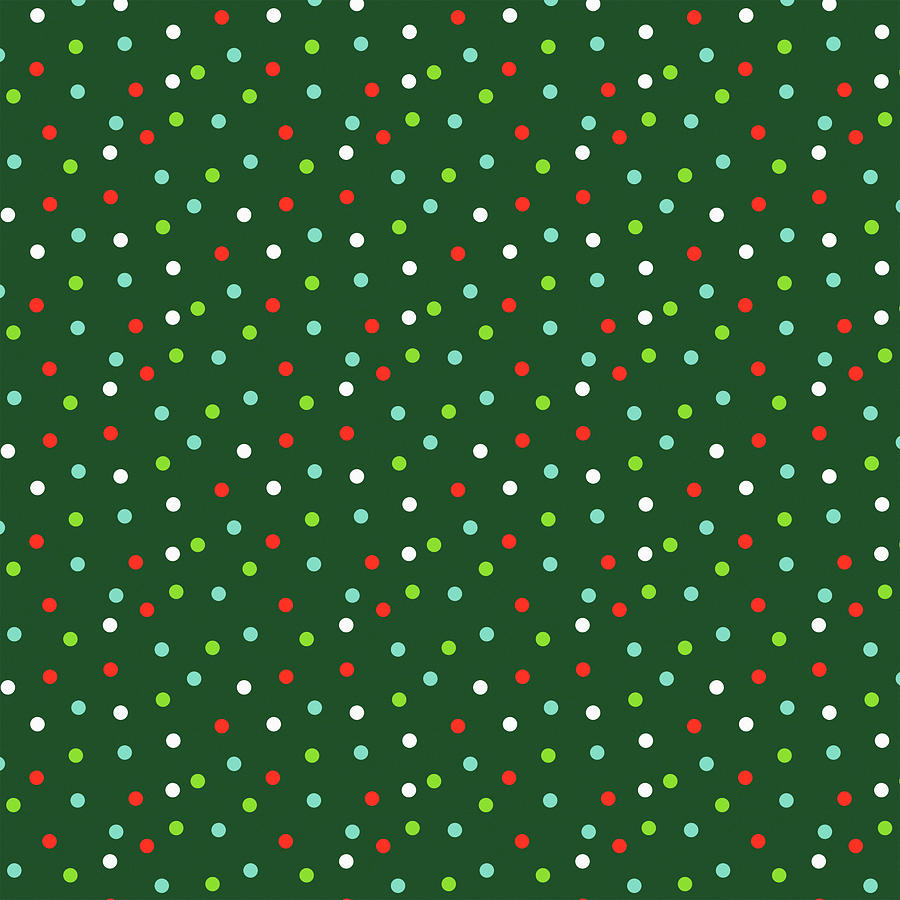 Christmas Confetti Pattern - Jen Montgomery Painting by Jen Montgomery