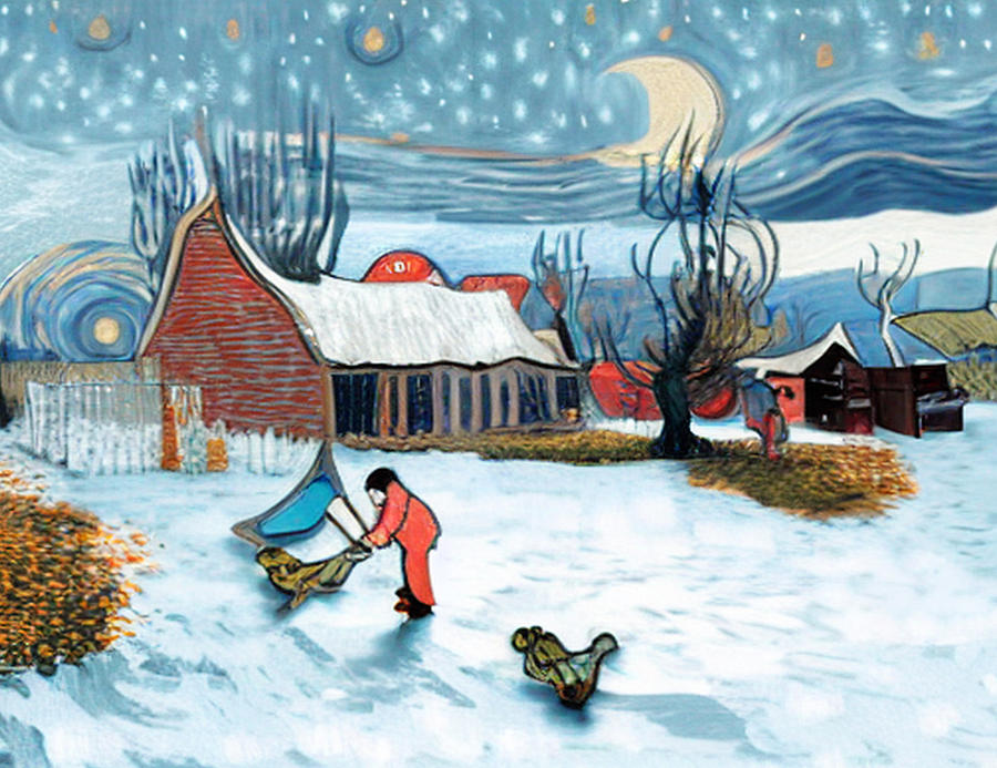 Christmas Cottage 3 Digital Art by Ron Harpham