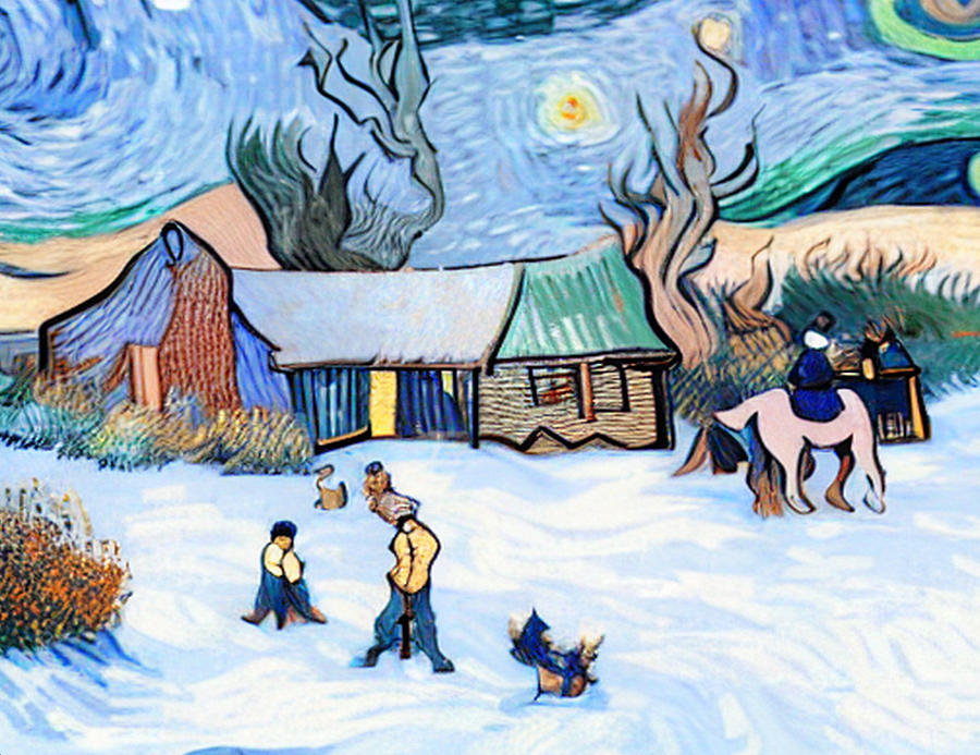 Christmas Cottage 4 Digital Art by Ron Harpham