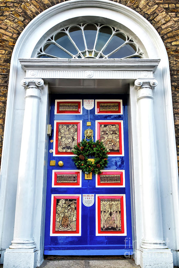Christmas Culture Door in Dublin Photograph by John Rizzuto