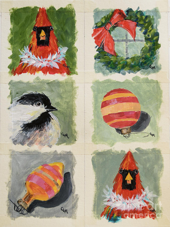 Cardinal Painting - Christmas Days by Cheryl McClure