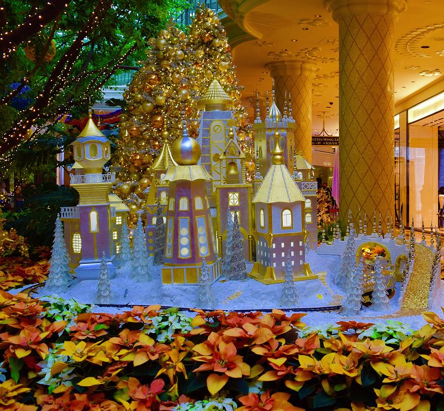 Christmas Village - Gold Photograph by Bnte Creations
