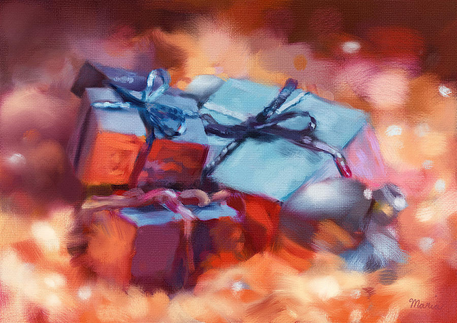 Christmas Decorations and Presents Digital Art by Maria Meester